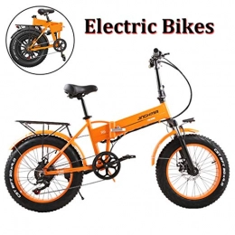 ZJGZDCP Bici elettriches Biciclette Fat Tire elettrico for adulti in lega di magnesio Ebikes Biciclette All Terrain, 20" 48V 350W 10Ah Hidden design agli ioni di litio Mountain E-bike for i Mens ( Color : 350W , Size : 8Ah )
