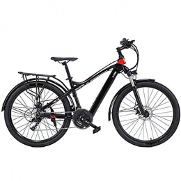 WXX Bici elettriches Bike Lega di Alluminio per Adulti Electric Mountain 27, 5 Pollici 27 velocità Batteria Rimovibile Biciclette Ebike, per Esterno in Bicicletta Viaggi Work out, Black Red