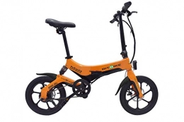 GALIANO Bici BITBIKE Bici elettrica Pieghevole, Telaio in magnesio, Peso 17 kg, Colore Arancione, 250watt, 36 Volts, 25 km / h, 60 km autonomia