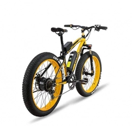 BNMZX Bici BNMZX Bicicletta elettrica Pieghevole, Mountain Bike, Auto elettrica di Alimentazione per Adulti Batteria al Litio da 26 Pollici con Batteria da Neve, Yellow-48V10ah