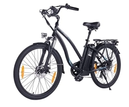 Bodywel Bici elettriches Bodywel Bicicletta elettrica A26 E da donna, 26", 250 W / 36 V, 15 Ah, 540 Wh, portata della batteria 70 – 90 km con Shimano a 7 marce, City E-Bike da donna