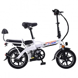 BXZ Bici BXZ Bicicletta elettrica pieghevole staccabile 48V 8Ah Bicicletta elettrica pieghevole 350W Potente motore E-Bike con raggio di 25-30 km, bianca