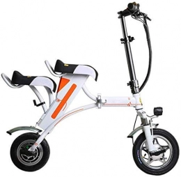 BXZ Bici BXZ Bicicletta elettrica pieghevole, telaio in lega di alluminio da 12 pollici Bicicletta da città pieghevole leggera Comodo e veloce Pendolarismo Facile da ripiegare e trasportare Design, bianca