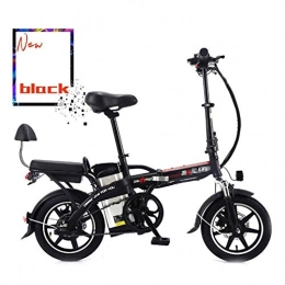BXZ Bici elettriches BXZ Bicicletta elettrica Sporting Ebike 350W Motore senza spazzole con batteria al litio rimovibile di grande capacità 48V12A, Nero
