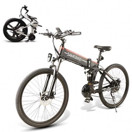 CAMTOP Bici CAMTOP LO26 Biciclette Elettriche per Adulti 500 W Bici MTB Elettrica Mountain Bike Pieghevole Uomo Donna 26 Pollici batterie agli ioni di Litio Rimovibile da 48 V / 10 Ah (Cerchio a Raggi Nero)