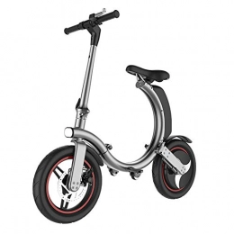 CARACHOME Bici elettriches CARACHOME Bici elettrica di Alta qualità Commute Mini Bici elettrica 14inch 450W Mini Pieghevole a Lungo Raggio e-Bike IP76 (Nero, Argento), Argento
