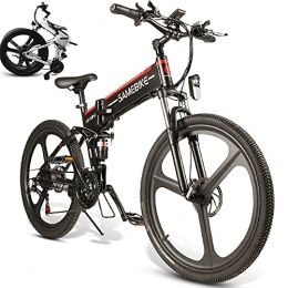 CHEIRS Bici elettriches CHEIRS Bici elettrica da 350 W, e-Bike da 26 '', Tre modalità di Guida, Batteria agli ioni di Litio da 48 V 10 Ah, e-Bike Fuoristrada a 21 velocità, Bici Pieghevole elettrica, Black