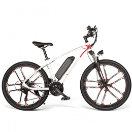 CHEIRS Bici elettriches CHEIRS Bicicletta elettrica 21 velocità Bicicletta elettrica, 26"350W 48V 8AH E-Bike per Allenamento in Bicicletta all'aperto, 21 velocità Professionale, White