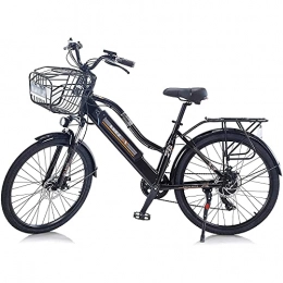 CHHD Bici CHHD 2021 Upgrade Bici elettriche per Donne Adulti, all Terrain 26"36V 350W Biciclette elettriche Batteria agli ioni di Litio Rimovibile Mountain Ebike per Viaggi in Bicicletta all'ape