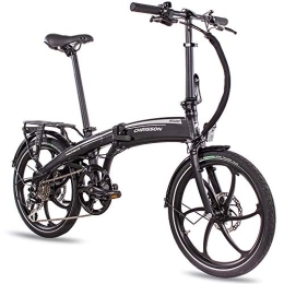 CHRISSON Bici CHRISSON - Bicicletta elettrica pieghevole eFolder da 20 pollici, con motore Aikema da 250 W, 36 V, 30 Nm, bicicletta pieghevole per uomo e donna, pratica bicicletta elettrica pieghevole