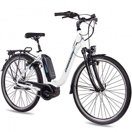 CHRISSON Bici CHRISSON Pedelec - Bicicletta elettrica da donna da 28 pollici, con cambio Shimano Nexus da 7 G, colore: bianco