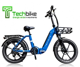 Cicli Puzone Bici elettriches CICLI PUZONE BICI ELETTRICA ALLUMINIO TECHBIKE BRING 20 PIEGHEVOLE OMOLOGATA (BLU)