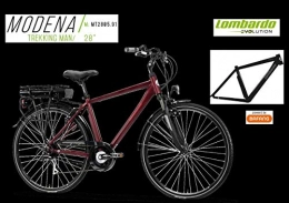 Cicli Puzone Bici Cicli Puzone Bici Lombardo Modena Trekking Man 28 BAFANG Gamma 2019 (Bordeaux Matt, 53 CM)