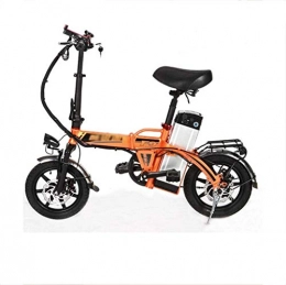 FREIHE Bici elettriches Comoda bici elettrica pieghevole elettrica in lega di alluminio batteria al litio bilanciamento della bici scooter mobilità assistita bicicletta 350 (w) 14 (pollici) freno a disco meccanico singolo a