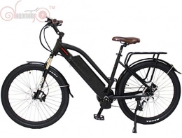 HalloMotor Bici elettriches ConhisMotor 48V 350W 500W Torque Sensor Mid-Drive Motor City Electric Bike with 48V 12.5AH Lithium Ion Battery
