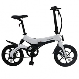 Cosay Bici elettriches Cosay Electric Folding Bike Bicycle Adjustable Portable Sturdy for Cycling Outdoor Bianco