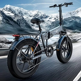 CuiCui Bici CuiCui Bici Elettrica da 750 W Ebike Mountain Bike con Pneumatico Grasso, Batteria Lito-Lito Rimovibile da 48 V 17 Ah, Display LCD Impermeabile, Sospensione Completa, 7 velocità, Grigio