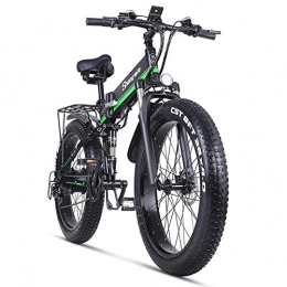 cuzona Bici cuzona Bicicletta elettrica 1000W Bici da Spiaggia elettrica 4 0 Fat Tire Bici elettrica 48V Mens Mountain Bike Snow E-Bike 26inch Bicycle-MX01-Green_Italy