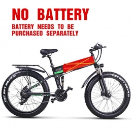 cuzona Bici elettriches cuzona Bicicletta elettrica 1000W Bici da Spiaggia elettrica 4 0 Fat Tire Bici elettrica 48V Mens Mountain Bike Snow E-Bike 26inch Bicycle-MX01Green_China