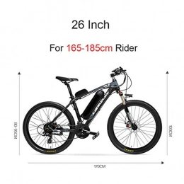 cuzona Bici elettriches cuzona Mountain Bike da 240 W 26 Pollici Bici elettrica Fino a 48 V 20 Ah Batteria al Litio Telaio in Lega di Alluminio