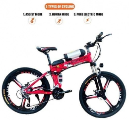 CXY-JOEL Bici elettriches CXY-JOEL Biciclette Elettriche per Adulti, 360W in Lega Di Alluminio Ebike Bicicletta Rimovibile 36V / 8Ah Batteria Agli Ioni Di Litio Mountain Bike / Commute Ebike, Rosso, Rosso