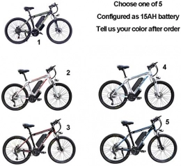 CXY-JOEL Bici elettriches CXY-JOEL Biciclette Elettriche per Adulti, Bici Ebike in Lega Di Alluminio 360W Rimovibile 48V / 10Ah, Batteria Agli Ioni Di Litio Mountain Bike / Pendolare Ebike, Nero Blu, 15Ah