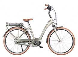 Cyclo2 Bici elettriches Cyclo2 Voluto - Bicicletta elettrica da donna, 28 pollici, 8 marce, colore: argento, dimensioni telaio: 45 cm