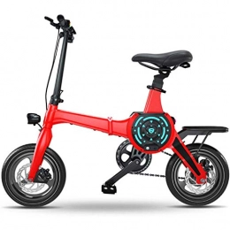 D&XQX Bici D&XQX 14 Pollici Bicicletta elettrica, Adulto Portatile Pieghevole Bici elettrica della Montagna con 36V agli ioni di Litio E-Bike 400W Potente Motore Adatto per Gli Adulti, 80KM, Rosso