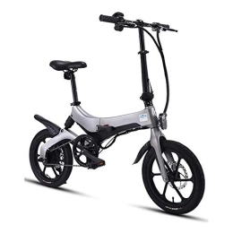 D&XQX Bici elettriches D&XQX Pieghevoli E-Bike, da 14 Pollici Elettrico Assist Biciclette, 36V * 10.2AH Lega di Alluminio Ultraleggero e Piccolo batterie al Litio Mini Bicicletta, Grigio
