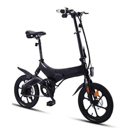 D&XQX Bici D&XQX Pieghevoli E-Bike, da 14 Pollici Elettrico Assist Biciclette, 36V * 10.2AH Lega di Alluminio Ultraleggero e Piccolo batterie al Litio Mini Bicicletta, Nero