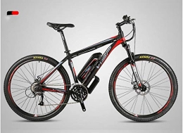 DASLING Bici elettriches DASLING Electric Mountain Bike Use Lithium Battery Booster Motor 48V 350W Speed ​​25Km / H with 26 inch Tire-Nero Rosso