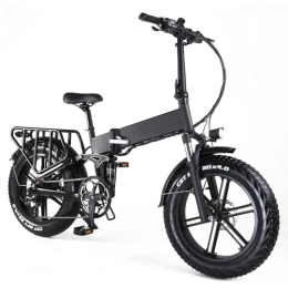 DEAKY SPORTS Bici Elettrica Pieghevole, 20"×4.0" Fat Tire E-bike da 48V 14AH Batteria Rimovibile, Autonomia di 45-62 km Bicicletta Elettrica da per 8 Velocità Crociera Urbana per Montagna Neve