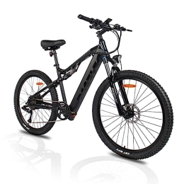DEEPOWER Bici DEEPOWER GS9 Bici elettrica per adulti, motore senza spazzole BAFANG da 250W, bicicletta elettrica da montagna da 27, 5", 25 km / h, batteria al litio rimovibile da 48V 13Ah, 9 velocità