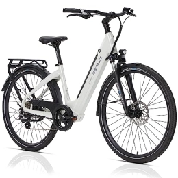 DERUIZ Bici elettriches DERUIZ Bicicletta Elettrica 28" e-bike urbana, 250W 48V 13.4Ah batteria al litio estraibile, City E-Bike SHIMANO 8 velocità, Max velocità 25 km / h, 80-120 km