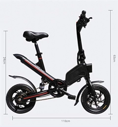 Diand Bici elettriches Diand Bicicletta elettrica pieghevole per attrezzature sportive / per il tempo libero, bici elettrica impermeabile da 250 W 36 V con autonomia di 45 miglia, scooter elettrico con telaio pieghevole, b