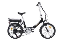 Discovery Bici Discovery E2000 REAR MOTOR 6V, Bici Elettrica Pieghevole 20', colore nero lucido Unisex, 20