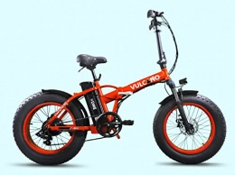 dme bike Bici DME Bike, Vulcano S-Type, (Arancione) Bicicletta Fat-Bike Elettrica Pieghevole a Pedalata Assistita 20" 250W 36V. Sella in gel memory ribaltabile, chiusure top-Security e Telaio resistente in alluminio