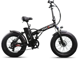 dme bike Bici DME Bike, Vulcano S-Type, (Nero) Bicicletta Fat-Bike Elettrica Pieghevole a Pedalata Assistita 20" 250W 36V. Sella in gel memory e ribaltabile, chiusure top-Security e Telaio resistente in alluminio