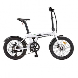 Domrx Bici elettriches Domrx Bicicletta elettrica Pieghevole da 20 Pollici in Lega di Alluminio Leggera ebike per Adulti da Viaggio Bicicletta elettrica da Città-Bianca