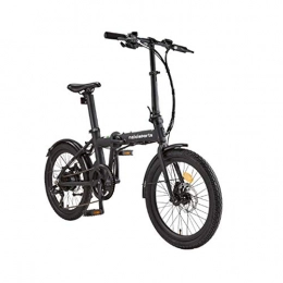 Domrx Bici elettriches Domrx Bicicletta elettrica Pieghevole da 20 Pollici in Lega di Alluminio Leggera ebike per Adulti da Viaggio Bicicletta elettrica da Città-Nera