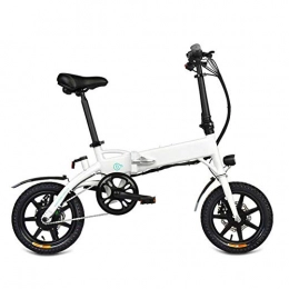 Dušial Bici elettriches Dušial 14'' Folding Bikes Electric Bicycle 250W Motor Lightweight Frame Ebike Foldable Compact Bike with Anti-Skid And Wear-Resistant Tire 3 Riding Modes with Headlight Safety Riding at Night