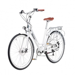 cakeboy Bici elettriches E Bike Bicicletta elettrica da uomo e donna, 28", 250 W, 3, 6 V, display LCD, 6 livelli di potenza di supporto, 25 km / h, batteria 3500 mAh, 36 V, 7 Ah, batteria nascosta, telaio in lega di alluminio