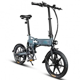 DDZIX Bici E-Bike Elettrica con Luce LED Anteriore, Pedali Bici, Bicicletta Elettrica Pieghevole da 250W 7, 8 Ah 30-60 Km, 3 modalità di Lavoro, Nero, 6speed