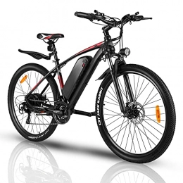 WIND SPEED Bici elettriches E-Bike per Bici Elettrica da 27, 5 Pollici per Uomo e Donna, Mountain Bike Ebike da 250 w con Batteria Al Litio Rimovibile da 36 v 10, 4 Ah, Cambio a 21 velocità, 15, 6 mph