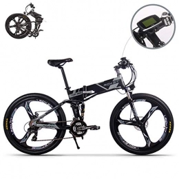 RICHBITIT Bici eBike_RICHBIT RLH-860 bici elettrica pieghevole mountain bike MTB e bici 36V * 250W 12.8Ah al litio - ferro batteria 26 pollici magnesio integrato ruota (grigio)