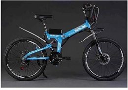 ZMHVOL Bici Ebikes, bicicletta elettrica pieghevole batteria al litio batteria montagna bicicletta elettrica trasporto per adulti ausiliaria ausiliario 48v batteria auto ZDWN ( Color : Blue , Size : 48V20AH )