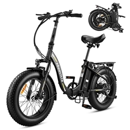 eboocicle  eboocicle Bicicletta Elettrica Pieghevole，Electric Bike 20" x 4.0 KYLIN Fat Tire, Shimano 7 velocità, Bici Elettrica con Pedalata Assistita, Batteria Removibile al Litio da 36V / 15.6 Ah, 250W Motore