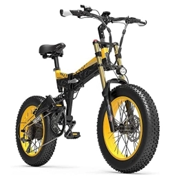 Echainstar X3000Plus-Up Bicicletta elettrica pieghevole per adulti, mountain bike elettrica da 20 pollici con pneumatici grassi 48V 17,5ah Batteria rimovibile Ebikes Freno a disco idraulico