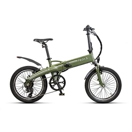 EKLETTA Bici EKLETTA Bicicletta Elettrica Pieghevole - Batteria integrata nel telaio - Telaio in alluminio (Verde Militare)