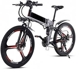 Erik Xian Bici elettriches Elettrica bici elettrica Mountain Bike Adulti pieghevole bicicletta elettrica, 350W in lega di alluminio portatile Mountain bicicletta elettrica, con batteria al litio 48V10AH e GPS, doppio freno a di